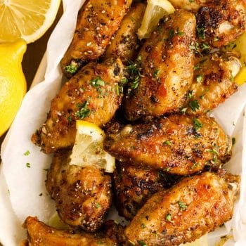 Crispy lemon pepper chicken wings