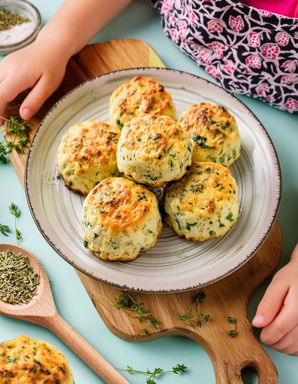 Herby cheese scones