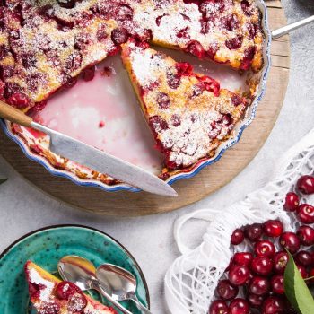 Cherry clafoutis with mahlab