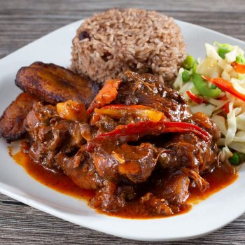 Jamaican Brown Stew Chicken with Pimento